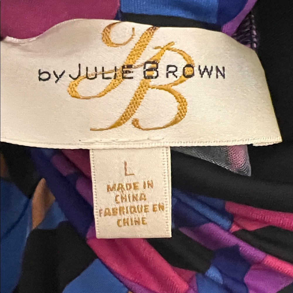 JB by Julie Brown Black Sleeveless Floral-Print Cowl Neck Mini Dress - Picture 2 of 6